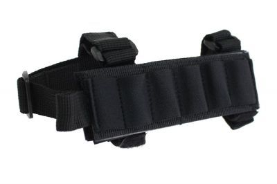 101 Inc Buttstock Shotgun Shell Holder (Black) - Detail Image 1 &copy; Copyright Zero One Airsoft
